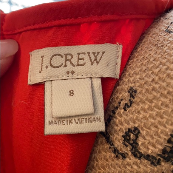 J.CREW orange eyelet vneck dress, sz8 - Picture 4 of 6